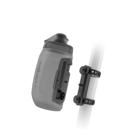 Fidlock - Botella - TWIST 450 + Base magnética UNI con correas, Negro transparante - 09626(TBL)