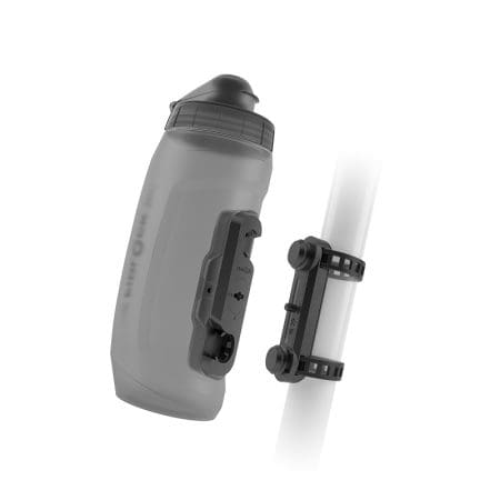 Fidlock - Botella - TWIST 590 + Base magnética UNI con correas, Negro transparante - 09641(TBL)