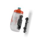 Fidlock Botella TWIST 450 niños + Base magnética para bicicleta, Naranja, Blanco transparante - 09638(CLR)