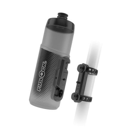 Fidlock - Botella - TWIST 600 + Base magnética UNI con correas, Negro transparante - 09672(TBL)