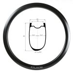 Duke Aro de carbono BACCARA 45C 3K (Frenado en disco), 18mm interior, 700c