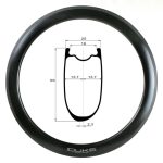 Duke Aro de carbono BACCARA 55C 3K (Frenado en Aro de carbono), 18mm interior, 700c