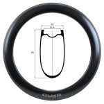 Duke Aro de carbono BACCARA 65C 3K (Frenado en Aro de carbono), 18mm interior, 700c