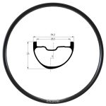Duke Aro de carbono CRAZY JACK 3K, 28.5mm interior