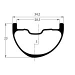 Duke Aro de carbono CRAZY JACK 3K, 28.5mm interior - Imagen 3