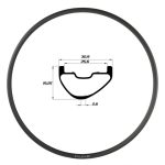 Duke Aro de carbono LUCKY JACK UD MAT, 25.6mm interior