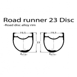 Duke Aro ROAD RUNNER 23 (Frenado en disco), 19.5mm interior, 700c - Imagen 3