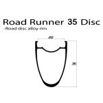 Duke Aro ROAD RUNNER 35 (Frenado en disco), 20mm interior, 700c, - Imagen 3
