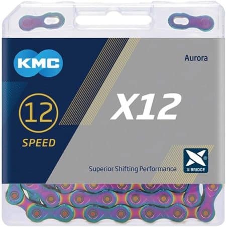 KMC - Cadena - X12 de 126 links, Aurora Azul