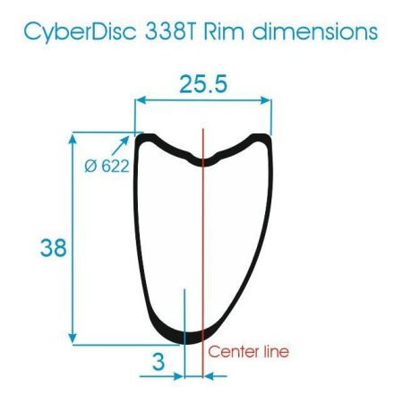 Extralite Juego de ruedas Cyberdisc 338T 24h