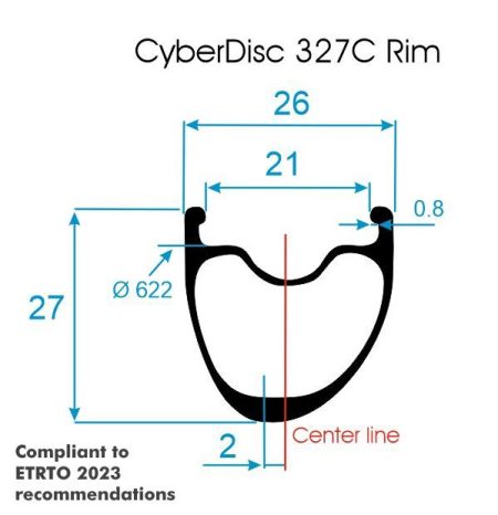 Extralite Juego de ruedas Cyberdisc 327c 24h