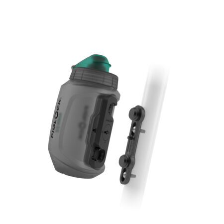 Fidlock - Botella - Antibacterial TWIST 450 + Base magnética para bicicleta, Negro transparente - AB-09611-P11032(TBL)