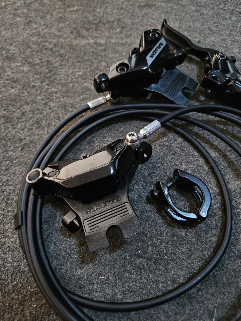 Sram - Juego de frenos - Motive Silver Stealth, caliper de 4 pistones -MKP -Desmontado, nunca usado - Imagen 3